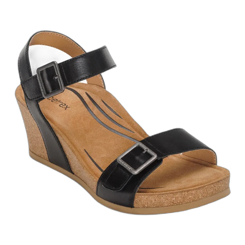Lexa Quarter Strap Wedge Tech - Inspired Sneaker Look  