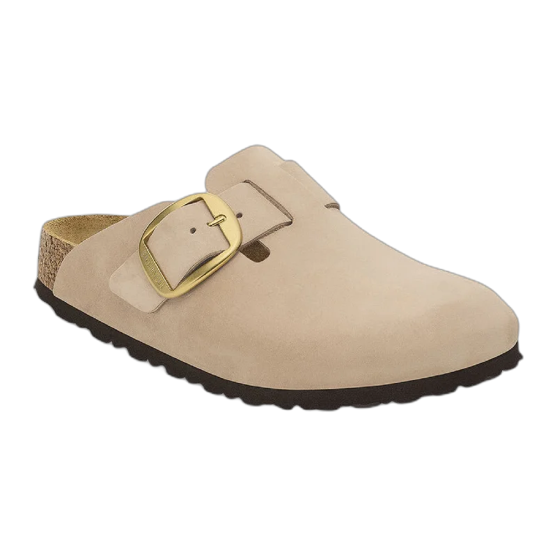 Boston Big Buckle Nubuck Leather Casual Loafer Style          