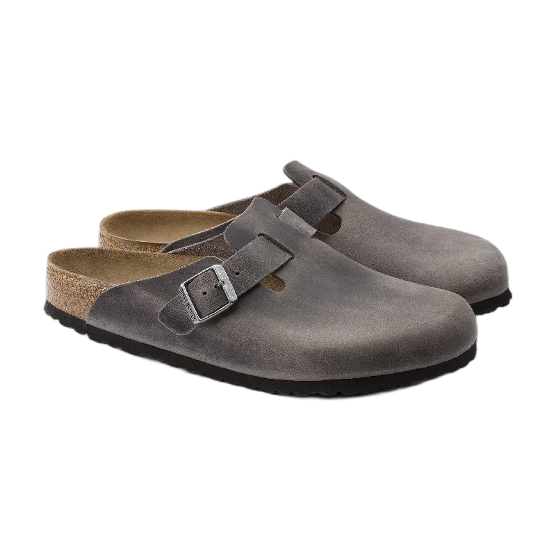 Boston Soft Footbed Oiled Leather Retro Plimsoll Style  