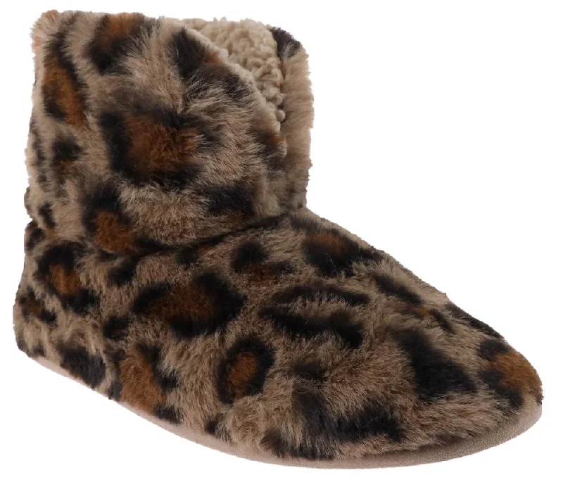 Ladies Faux Fur Boot Slipper