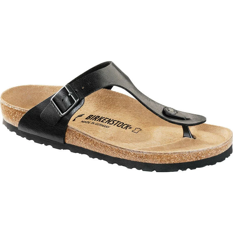 Birkenstock Gizeh - Graceful Black Licorice Distressed Leather Shoe Style  