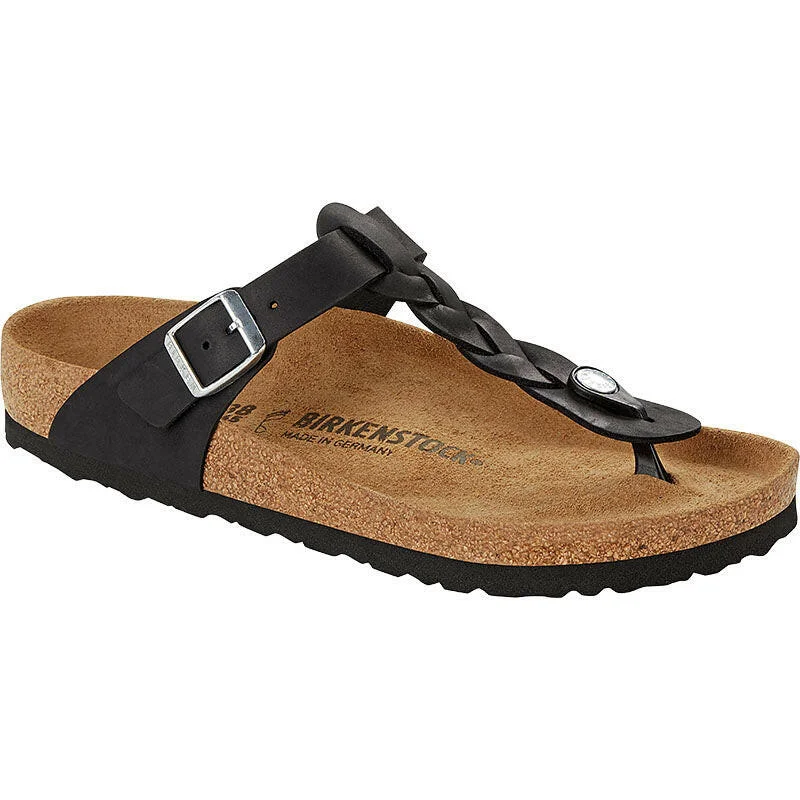 Birkenstock Gizeh Braid - Black Paisley Print Shoe Design  