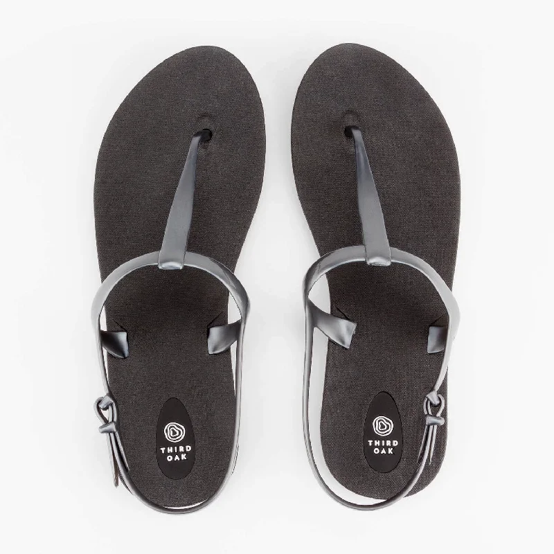 Journey T-Strap Sandal in Black Twilight Paisley Print Shoe Design  