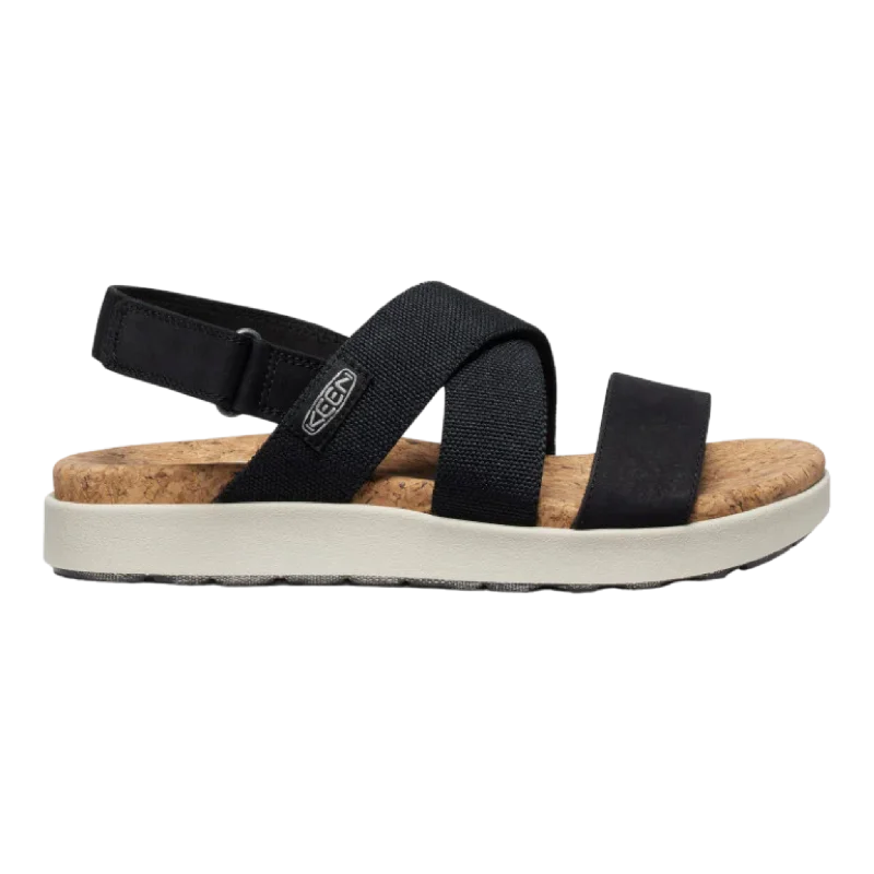 Women's Elle Criss Cross Sandal Metallic Trim Shoe Design  