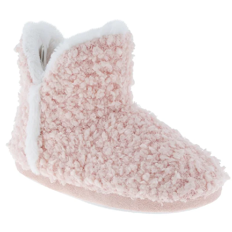 Ladies Blush Knit Slipper Boot