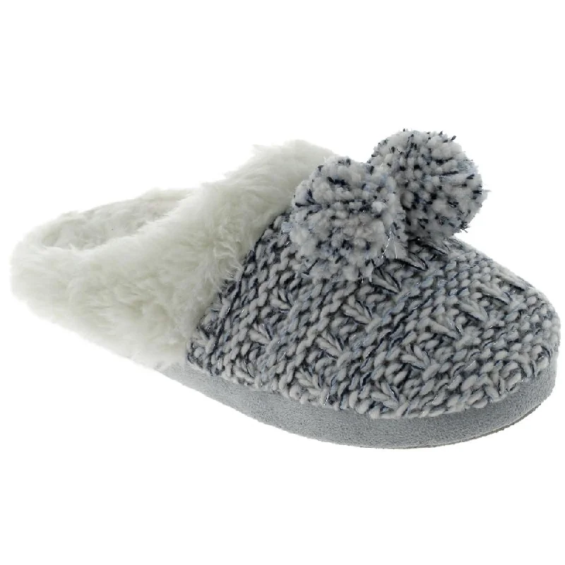 Ladies Knit Scuff Slip-On Slipper