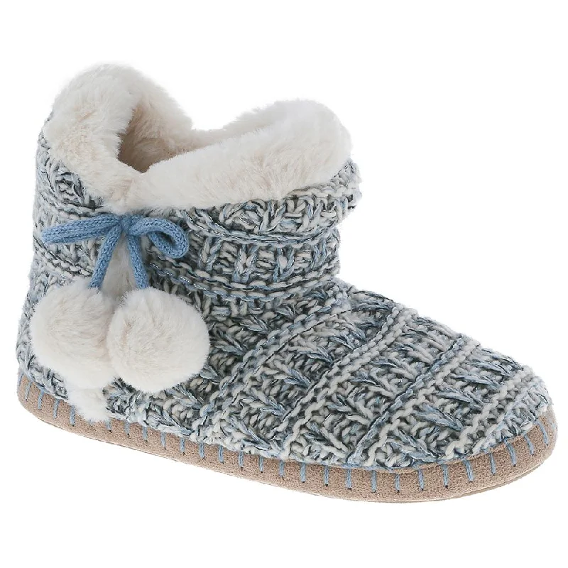 Ladies Woven Knit Slipper Boot