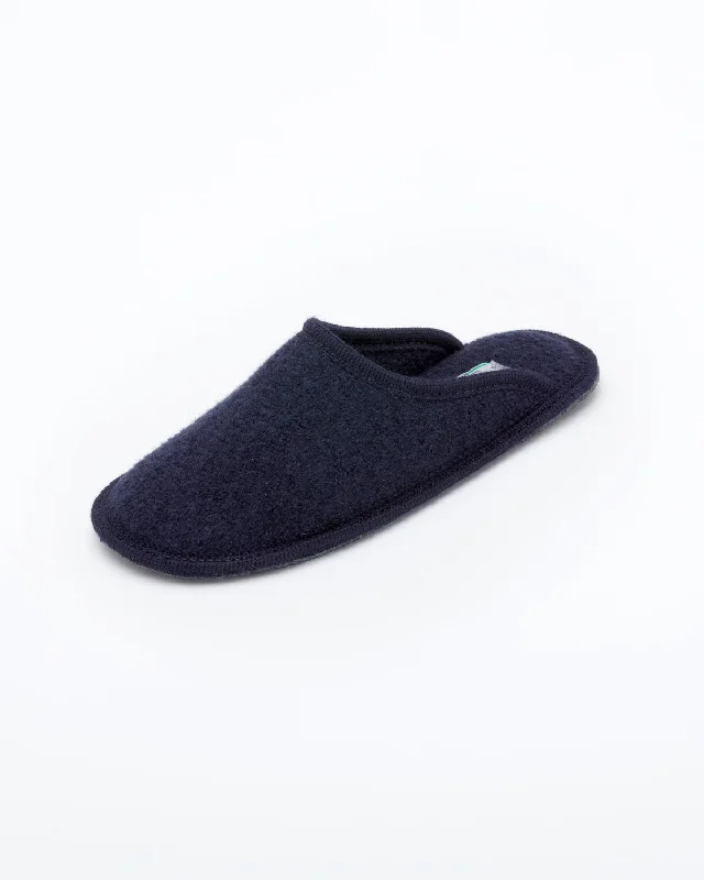 Women's Boiled Wool Stella Slipper Navy