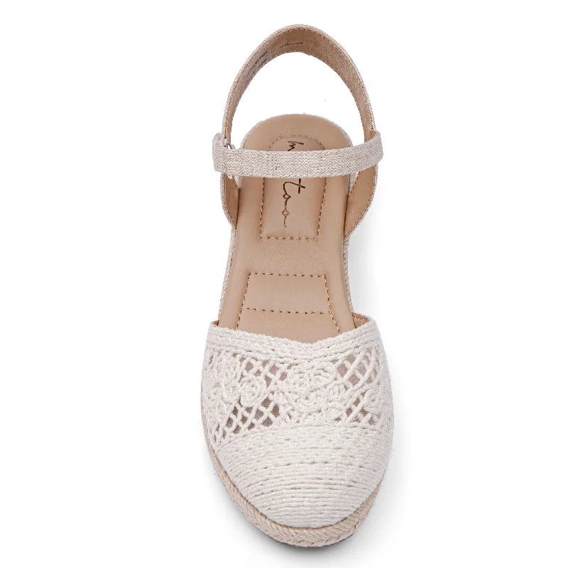 Nyra Mini-Wedge Sandal Single - Buckle Monk Look  
