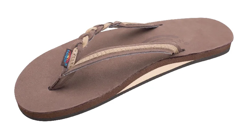 Rainbow Women's Flirty Braidy Sandal-Expresso/Sierra Brown Checkered Shoe Pattern Look  