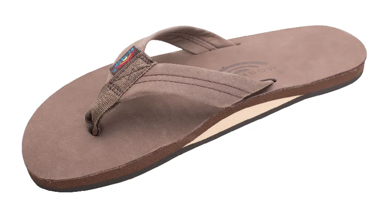 Rainbow Women's Single Layer 1" Strap Sandal-Expresso Ivy League Loafer Look 