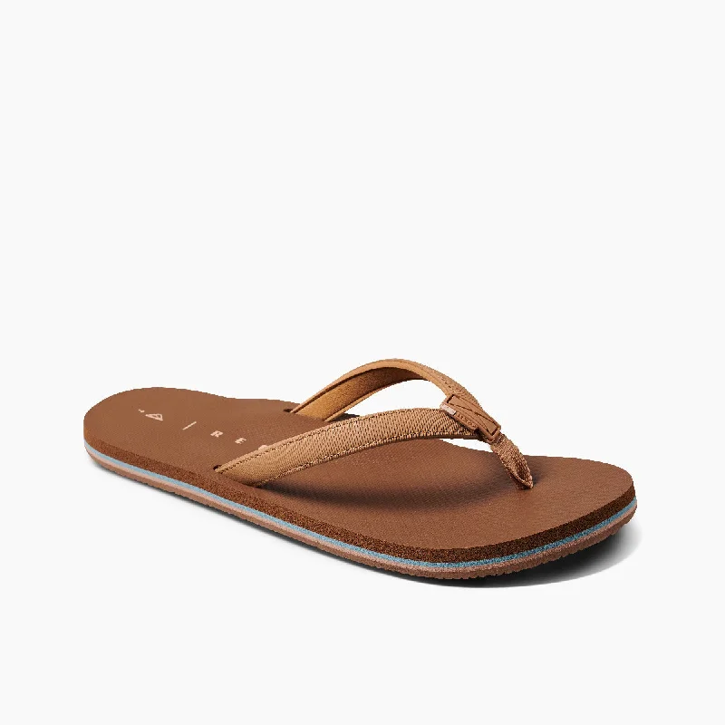 Reef Solana Sandal-Cocoa Checkered Shoe Pattern Look  