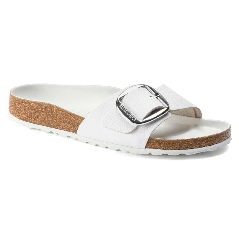 Birkenstock Madrid Big Buckle - White Bespoke Shoe Aesthetic 