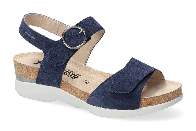 Mephisto Oriana Women's Sandal - Midnight Blue Ankle - High Military Boot Style  